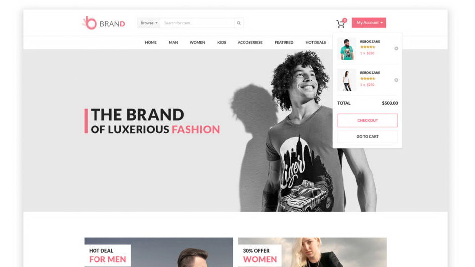 brand free store psd template