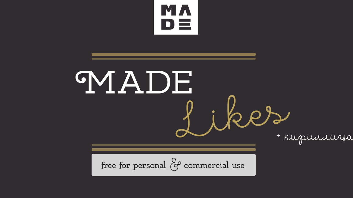 made likes free font