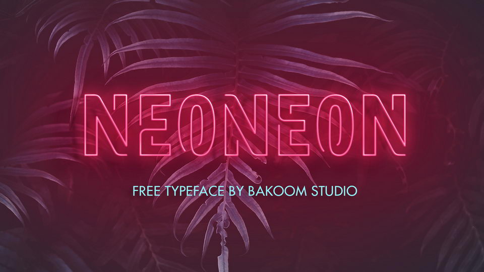 neon free font