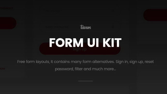 Contact Page screen design idea #230: Forms Free UI Kit PSD