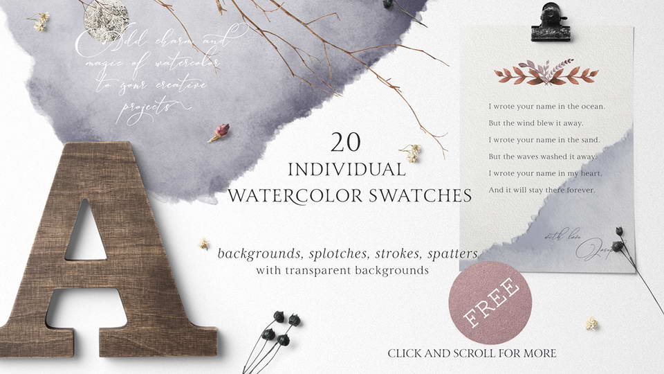 free watercolor swatches