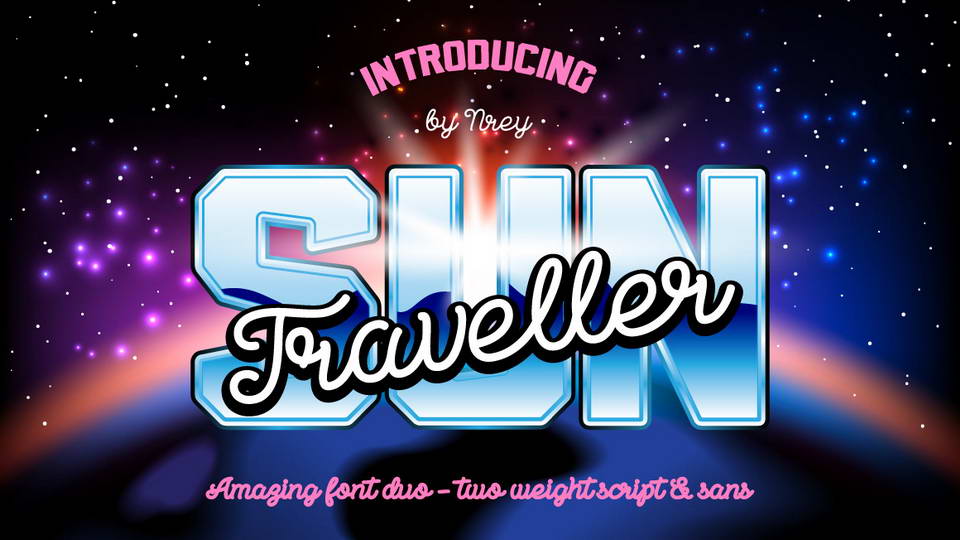 sun traveller free font