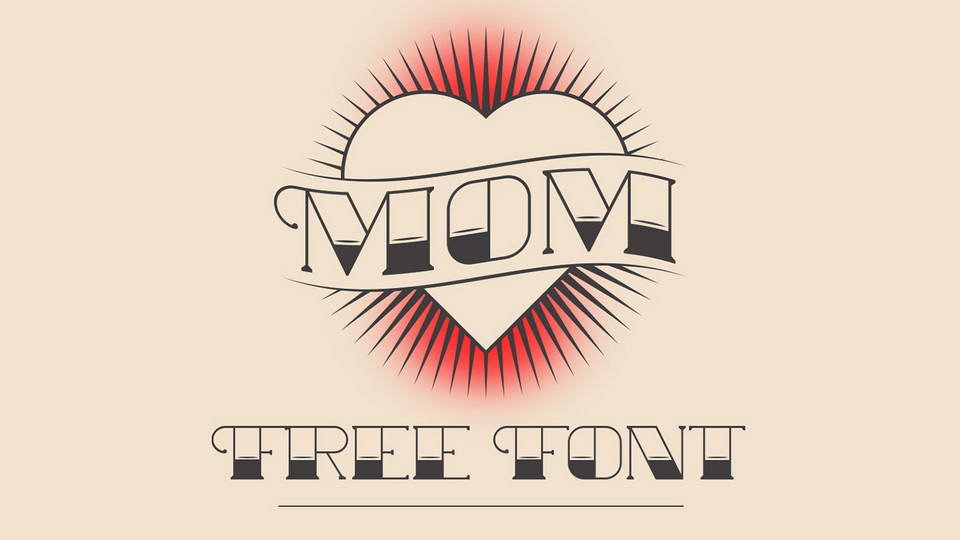 mom free tattoo font